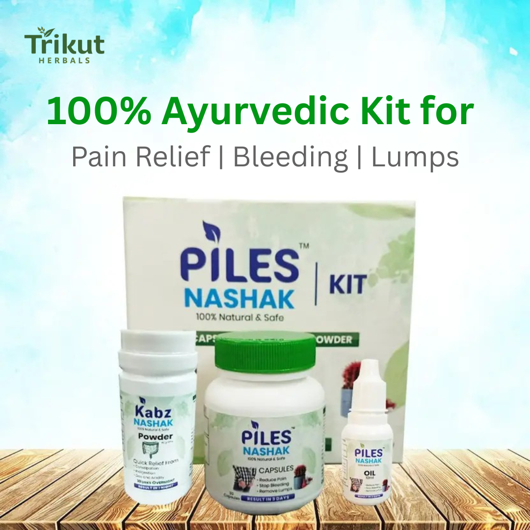 Trikut Herbals Piles Relief Kit - Ayurvedic Treatment for Piles